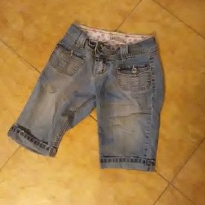 Long jean shorts